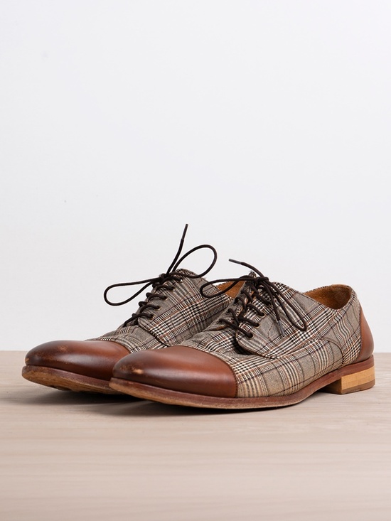 TAFT Jack Shoe London Plaid Leather Oxfords Size 10 main image 9